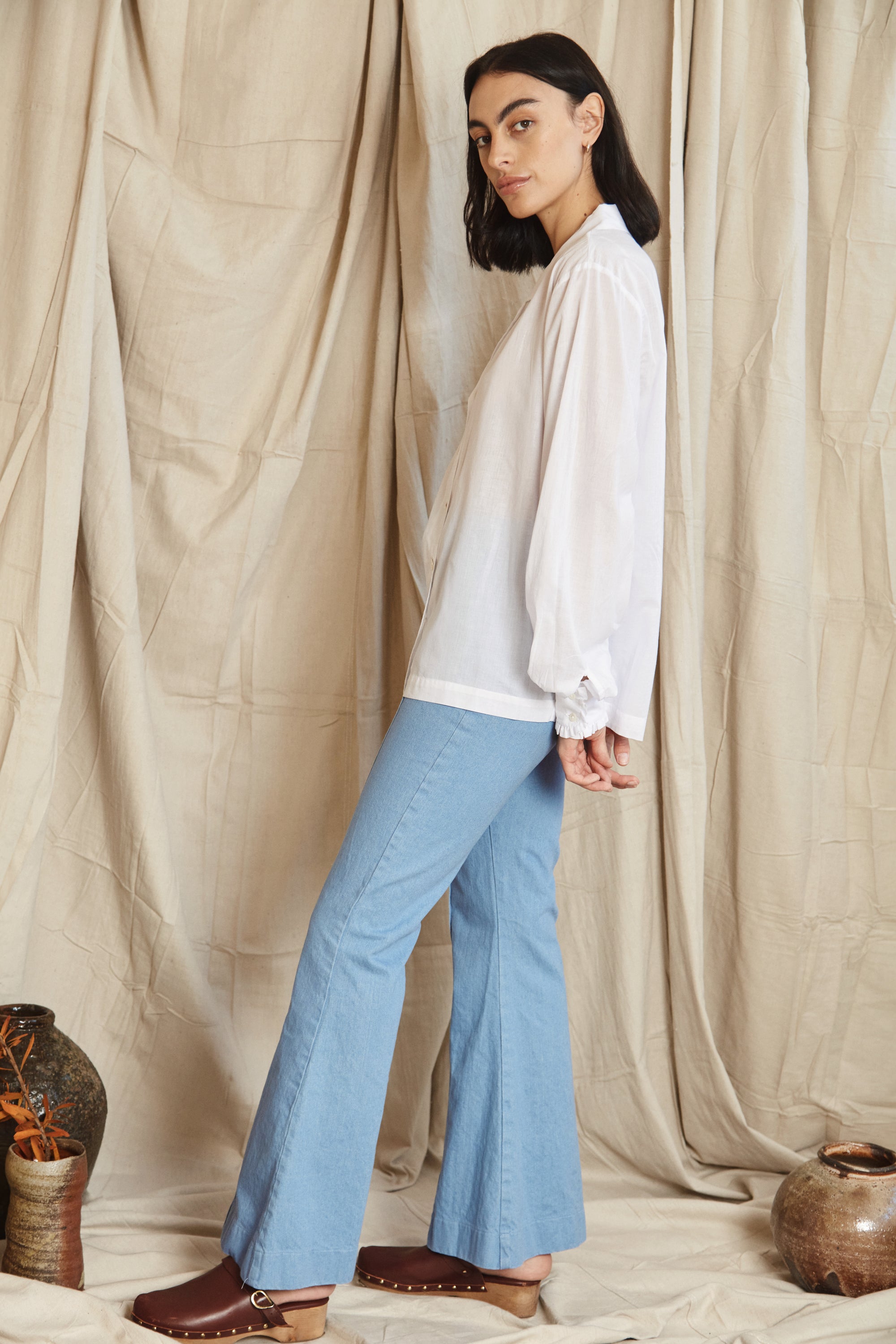 Long Celebration Shirt | Cotton Voile | White – Mahsa